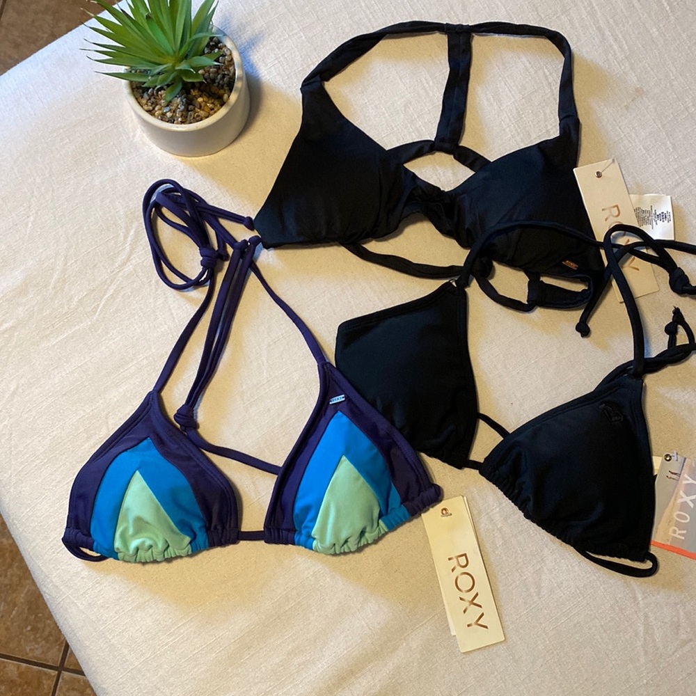 3 Roxy bathing suit tops